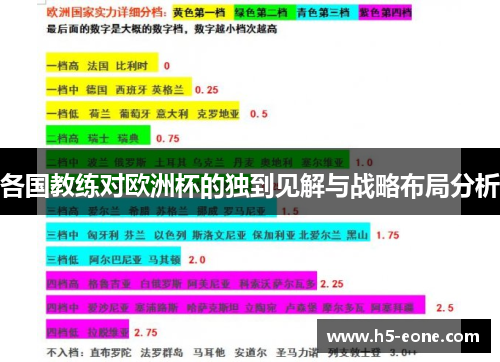 各国教练对欧洲杯的独到见解与战略布局分析