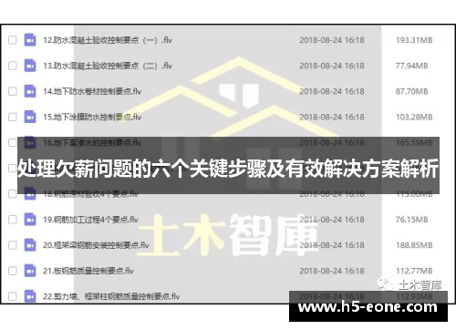 处理欠薪问题的六个关键步骤及有效解决方案解析